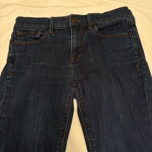 Express Ankle stretch Legging skinny ankle jeans mid rise dark wash, 28”, 4S